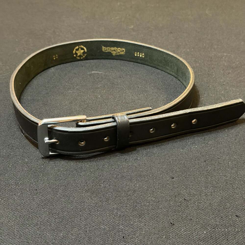 Boston Leather Black Leather Garrison Duty Belt Model 6580 Size 30